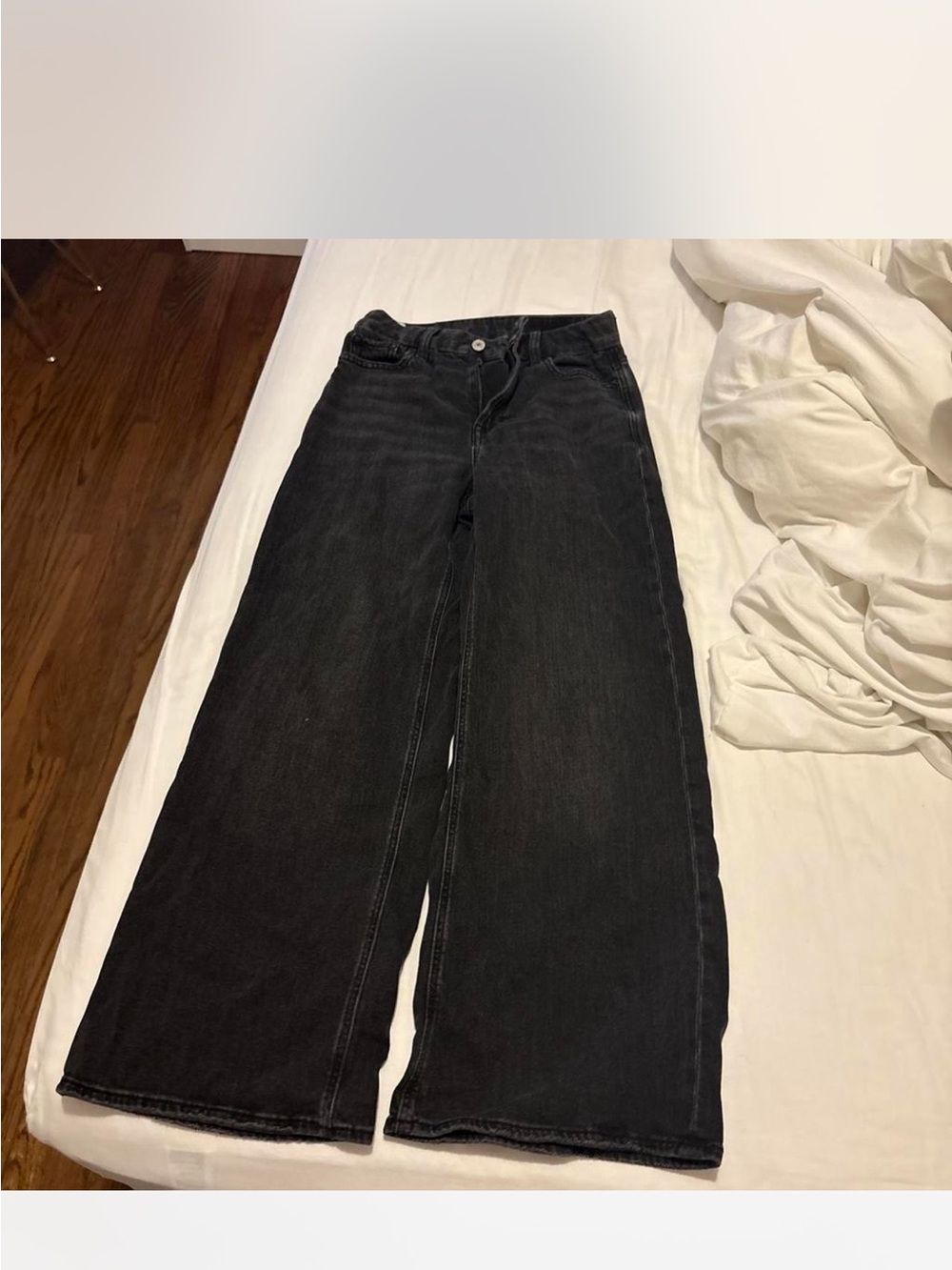 American eagle size 0 short Women’s Wide Leg Black Jeans